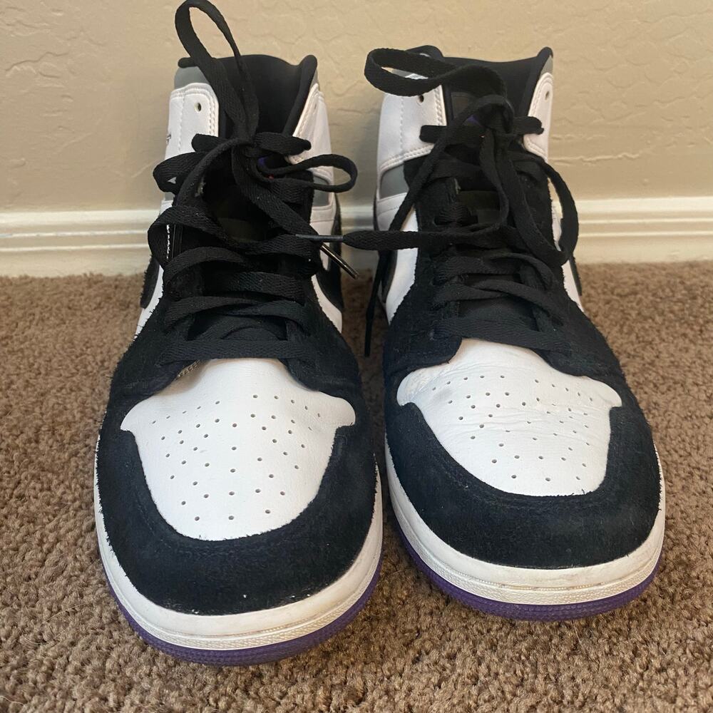 Nike Air Jordan 1 Mid SE Varsity Purple Mens Size 11.5 Shoes Sneakers Basketball - Picture 2 of 8